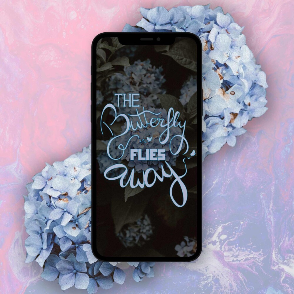 The butterflies flies away